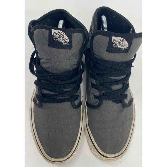 Vans men 5 women 6.5 Gray Lace Up High Top Skateboard Shoes Sneakers - Picture 3 of 6